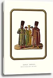 Постер Солнцев Федор Odezhda boiarskaia, muzhskaia i zhenskaia XVII stoletiia