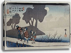 Постер Утагава Хирошиге (яп) Miyanokoshi, Station 27',  from the series, 'Sixty-Nine Stations of the Kisokaido'