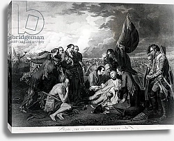 Постер Вест Бенджамин The Death of General Wolfe 1759, engraved by Augustin Legrand