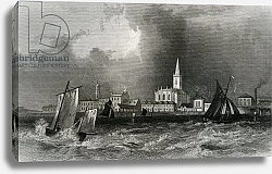 Постер Бартлет Уильям (последователи, грав) Harwich, from the sea, Essex, engraved by John Rogers, 1832
