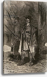 Постер Доре Гюстав Serenos, Nightwatchmen, illustration from 'Spanish Pictures' by the Rev. Samuel Manning