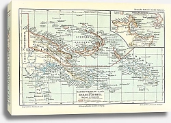 Постер Карта немецких колоний в южном море