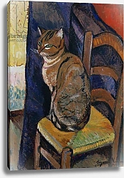 Постер Валадон Мэри Study of a Cat Sitting on a Chair; Etude d'un Chat, Assis sur une Chaise