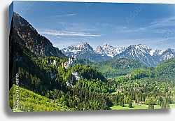 Постер Германия. Вид на замок Хоэншвангау в южной Баварии 2