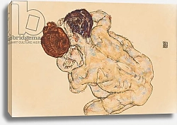 Постер Шиле Эгон (Egon Schiele) Man and Woman; Mann und Frau, 1917