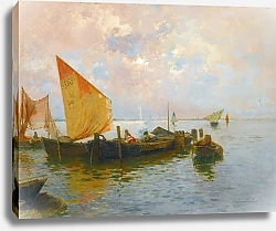 Постер Санторо Рубенс Sailing Boats On The Lagoon, Venice