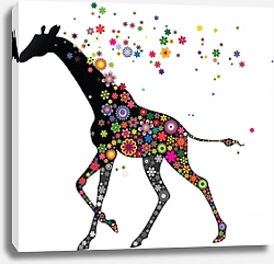 Постер Цветочный жираф