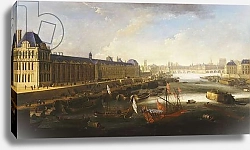 Постер Школа: Француские 17в. A View of Paris and the Seine looking East from the Pont Barbier, c.1668