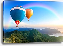 Постер Воздушные шары. Полет над горами