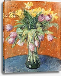 Постер Глакенс Уильям Джеймс Lavender Tulips and Jonquils,