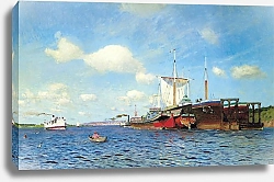 Постер Левитан Исаак Свежий ветер. Волга. 1895