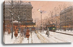 Постер Гальен-Лалу Эжен Le Grand Boulevard sous la neige