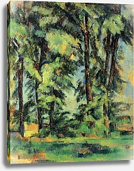 Постер Сезанн Поль (Paul Cezanne) Высокие деревья в Жа де Буффан