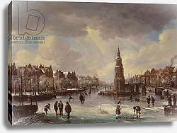 Постер Ниер Арт Town on a Frozen River