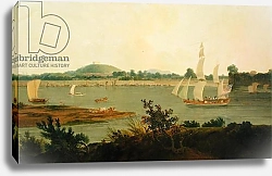 Постер Даниель Томас (грав) Pinnace Sailing Down the Ganges past Monghyr Fort, c.1791