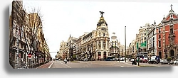 Постер Испания. Мадрид. Улица Алькала
