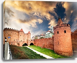 Постер Польша, Варшава. Крепость Барбакан 