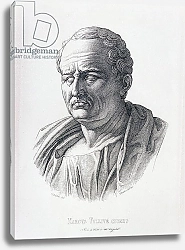 Постер Перкинс (грав) Portrait of Marcus Tullius Cicero engraved by B.Bartoccini, 1849