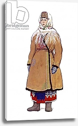 Постер Картины Russian traditional dress - illustration by N. Vinogradova. 2