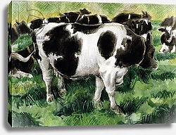 Постер Болл Гарет (совр) Friesian Cows