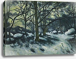 Постер Сезанн Поль (Paul Cezanne) Встреча снега в Фонтенбло