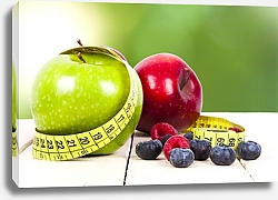 Постер Свежие фрукты и ягоды для похудения