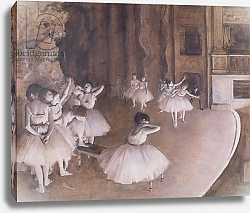 Постер Дега Эдгар (Edgar Degas) Ballet Rehearsal on the Stage, 1874