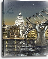 Постер Янг (совр) St Paul's and the Millennium Bridge, 2004