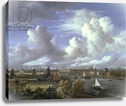 Постер Русдал Якоб View on the Amstel looking towards Amsterdam, c.1675-70