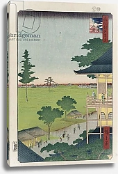 Постер Утагава Хирошиге (яп) Sazai Hall, Five Hundred Raken [Temple]', from the series 'One Hundred Views of Famous Places in Edo'