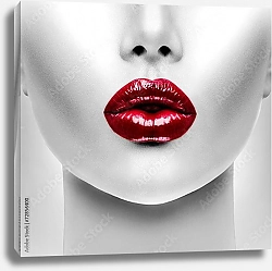 Постер Яркие красные губы