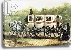 Постер Раффе Огюст 'Enterprise Generale des Dames Blanches', omnibus from Madeleine to Porte Saint-Martin, c.1850