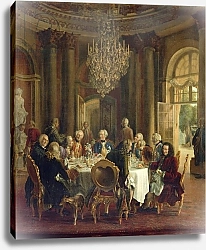 Постер Мензель Адольф Dinner Table at Sanssouci, 1850