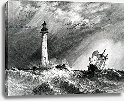 Постер Стенфилд Кларксон Eddystone Lighthouse, print made by W.B. Cooke, 1836