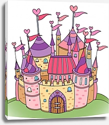 Постер Замок с сердечками