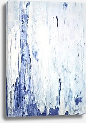 Постер Бело-синяя абстракция