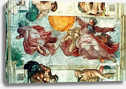 Постер Микеланджело (Michelangelo Buonarroti) Sistine Chapel Ceiling: Creation of the Sun and Moon, 1508-12 2