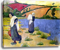Постер Серюзье Поль Washerwomen at the Laita River, near Pouldu, 1892