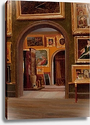 Постер Школа: Американская (19 в) Studio Interior, possibly the Boston Athenaeum