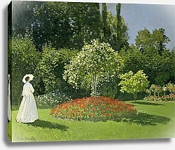 Постер Моне Клод (Claude Monet) Jeanne Marie Lecadre in the Garden, 1866