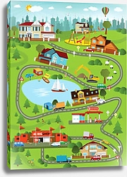 Постер Детский план города №6
