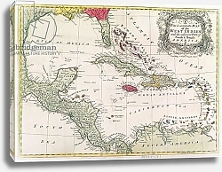 Постер Неизвестен New and accurate map of the West Indies