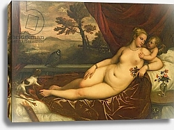 Постер Тициан (Tiziano Vecellio) Venus and Cupid 4