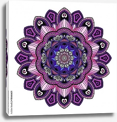 Постер Круглый орнамент в фиолетовых тонах
