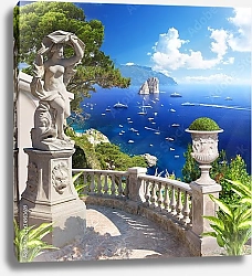 Постер Итальянский средиземноморский пейзаж №3
