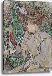 Постер Тулуз-Лотрек Анри (Henri Toulouse-Lautrec) Woman with Gloves, 1891