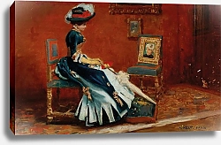 Постер Келлер Альберт Paris, A Young Lady In A Gallery