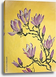 Постер Сиреневый цветок магнолии