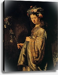 Постер Рембрандт (Rembrandt) Флора (портрет Саскии в виде Флоры)