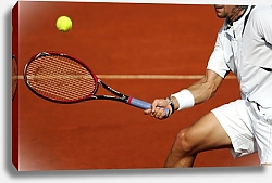 Постер Теннисист отражающий мяч